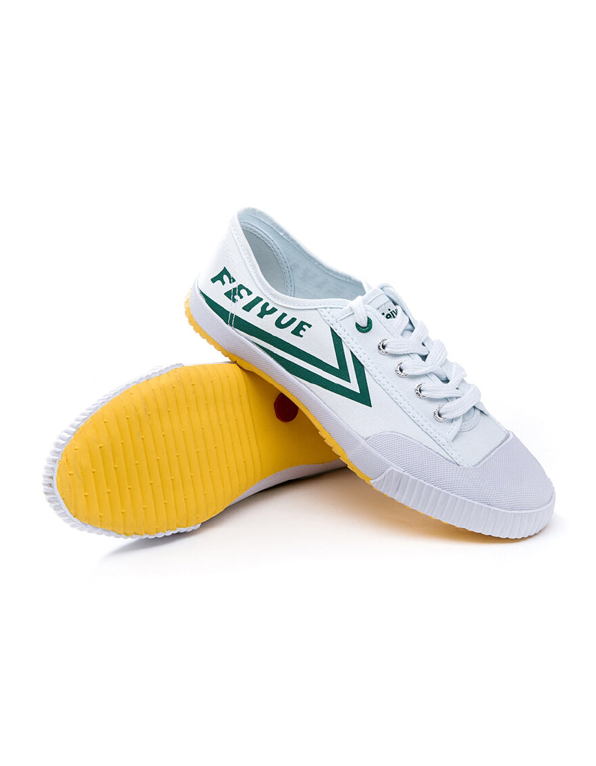 FE LO 1920 White Canvas x Green Sneakers
