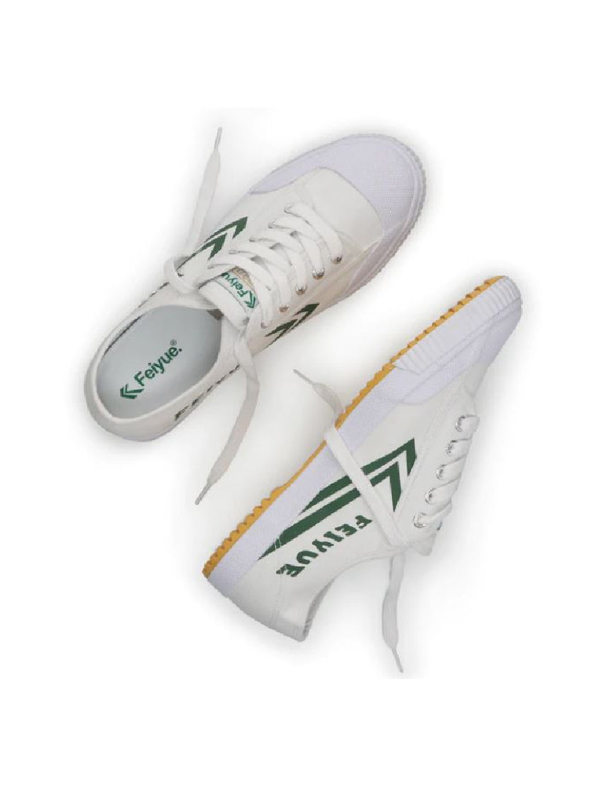 FE LO 1920 White Canvas x Green Sneakers