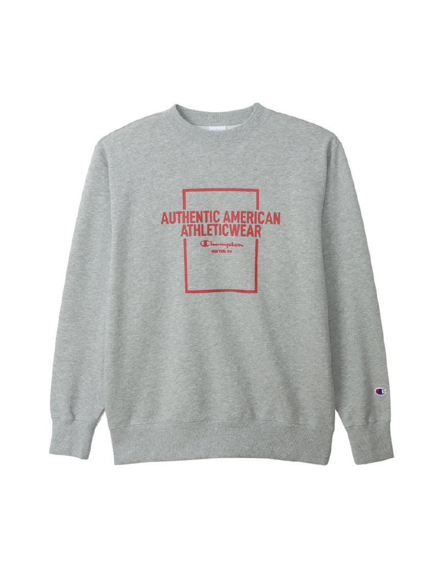 Men's Long Sleeve Fleece Graphic Logo Crewneck Sweatshirt C3-A009