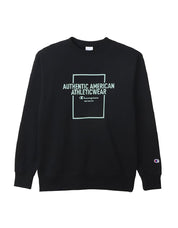 Men's Long Sleeve Fleece Graphic Logo Crewneck Sweatshirt C3-A009