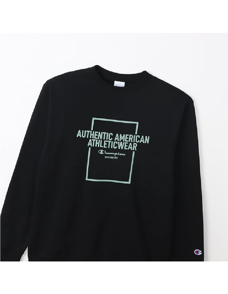 Men's Long Sleeve Fleece Graphic Logo Crewneck Sweatshirt C3-A009
