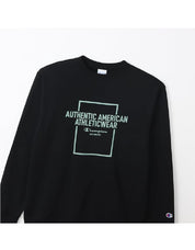 Men's Long Sleeve Fleece Graphic Logo Crewneck Sweatshirt C3-A009