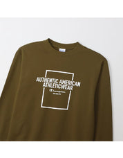 Men's Long Sleeve Fleece Graphic Logo Crewneck Sweatshirt C3-A009