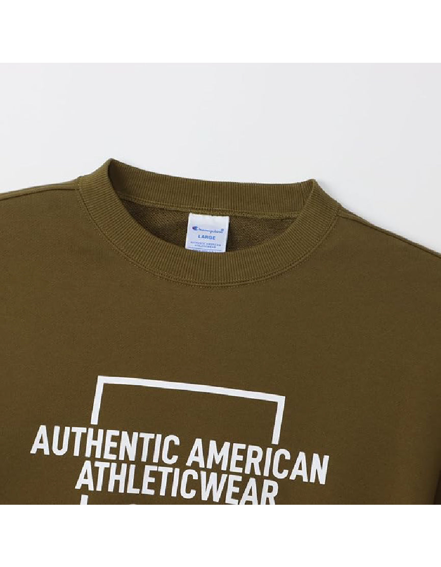 Men's Long Sleeve Fleece Graphic Logo Crewneck Sweatshirt C3-A009