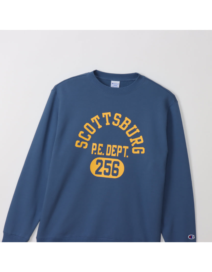 Men's Long Sleeve Fleece Graphic Logo Crewneck Sweatshirt C3-A014
