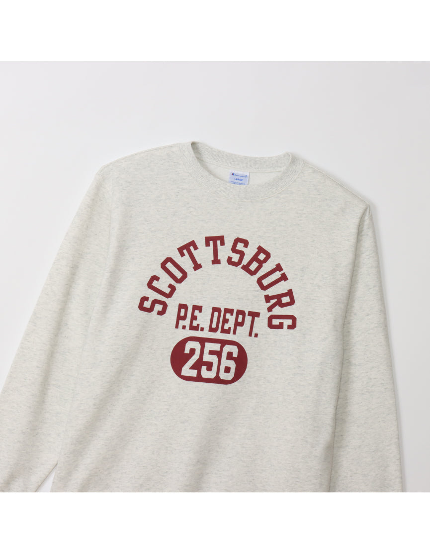 Men's Long Sleeve Fleece Graphic Logo Crewneck Sweatshirt C3-A014