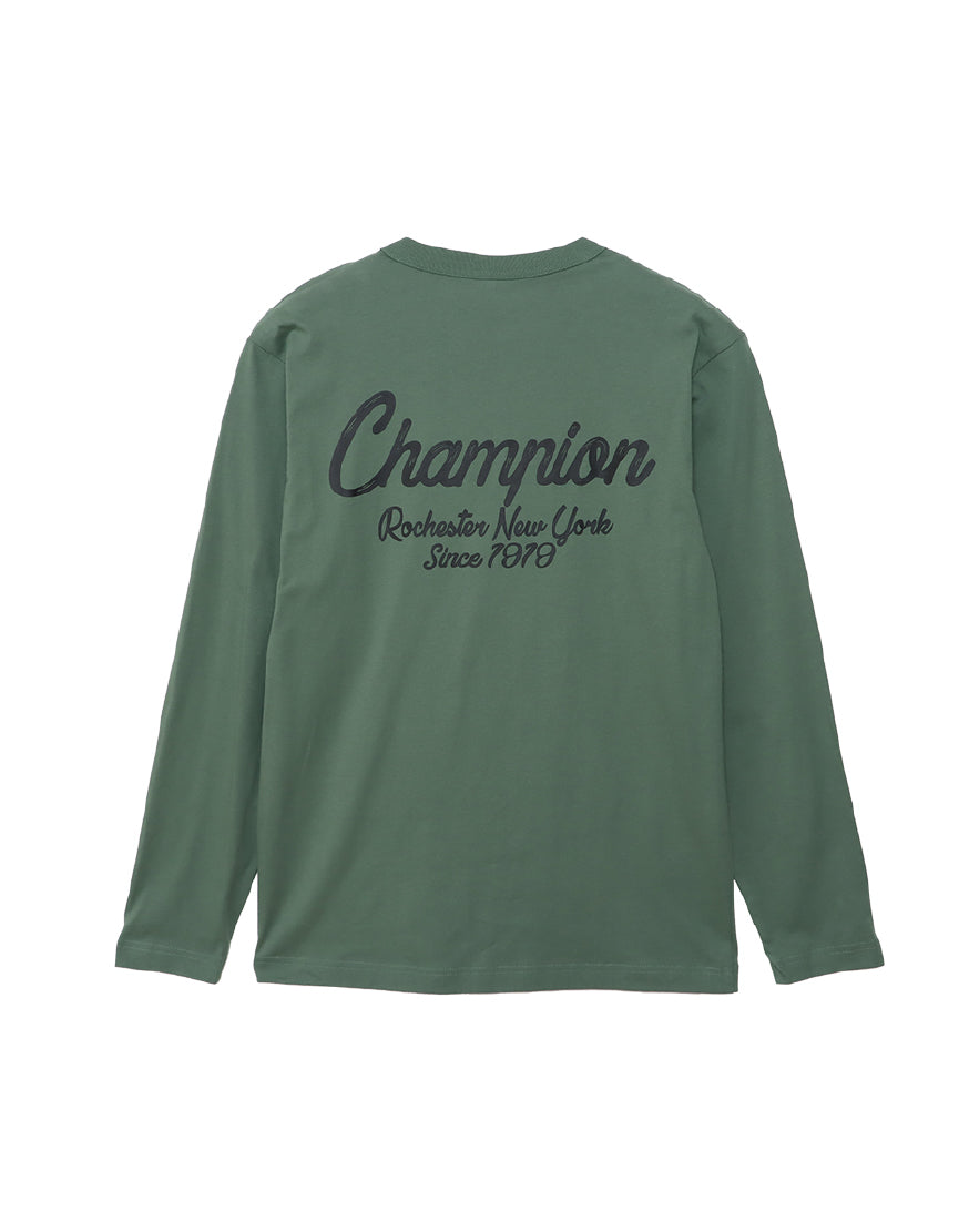 Men's Script Logo Long Sleeve T-Shirt C3-A413