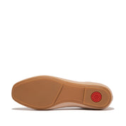 FITFLOP DYNAMICUSH DELICATO BOW SOFT LEATHER BALLET FLATS HX8-B41 BEIGE