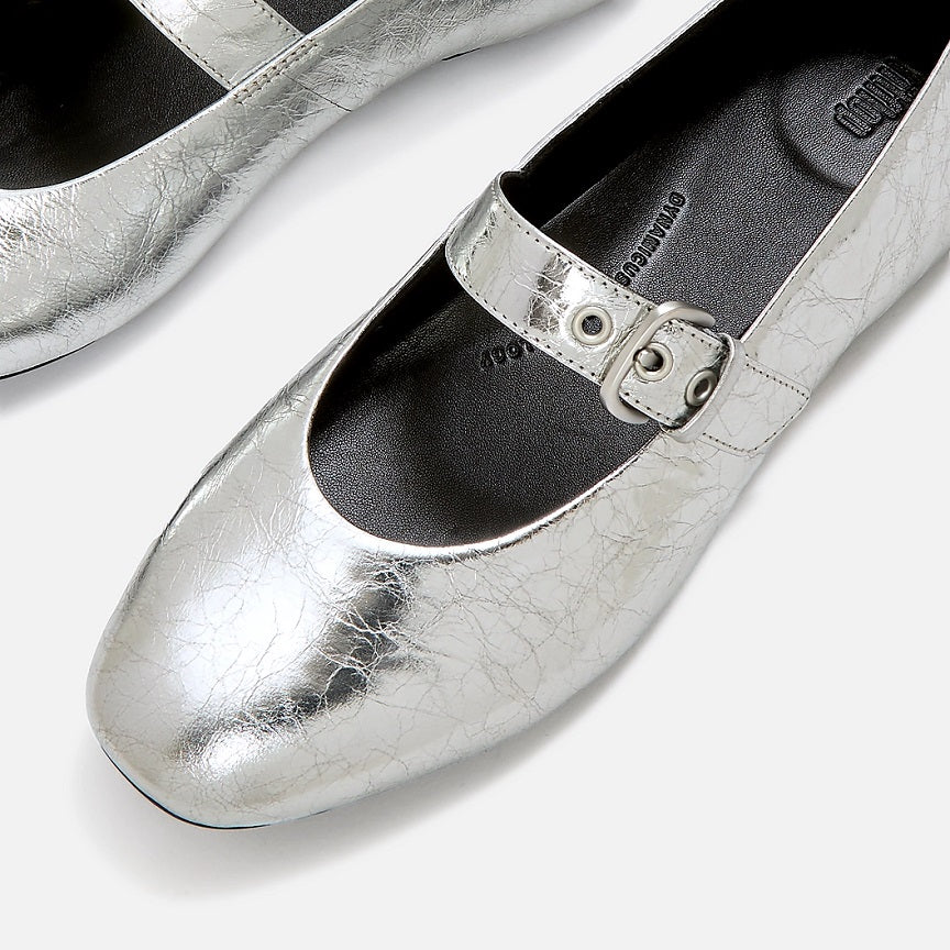 FITFLOP DELICATO METALLIC MARY JANES AAL-011 SILVER