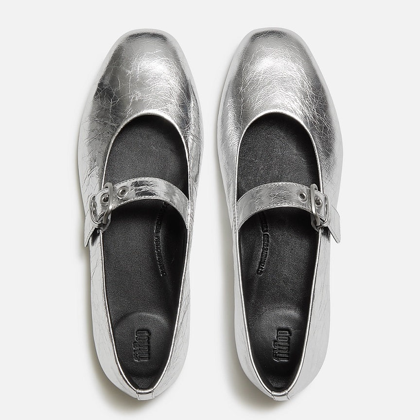 FITFLOP DELICATO METALLIC MARY JANES AAL-011 SILVER