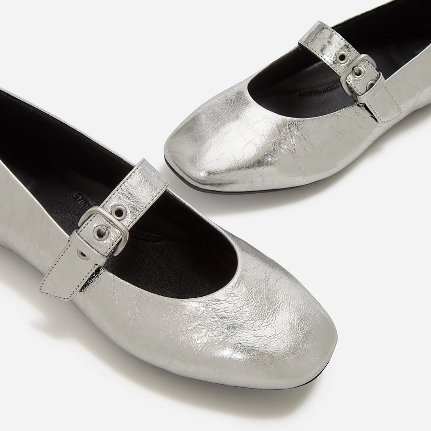 FITFLOP DELICATO METALLIC MARY JANES AAL-011 SILVER