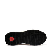 FITFLOP F-MODE FLOW PEARLS & CRYSTAL KNIT SLIP-ON SNEAKERS A1C-001 BLACK