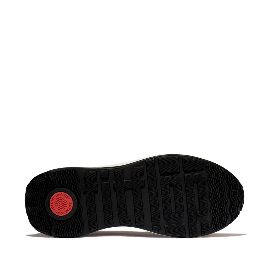 FITFLOP F-MODE FLOW PEARLS & CRYSTAL KNIT SLIP-ON SNEAKERS A1C-001 BLACK