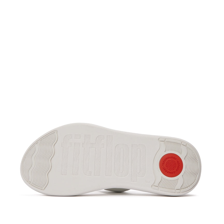 FITFLOP F-MODE GO ADJUSTABLE FLATFORM TWO-BAR SLIDES IW2-194 URBAN WHITE