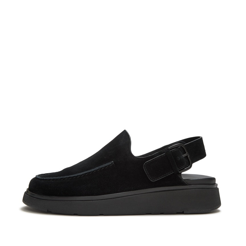 FITFLOP GEN-FF SUEDE BACK-STRAP MULES A9H-090 ALL BLACK