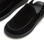 FITFLOP GEN-FF SUEDE BACK-STRAP MULES A9H-090 ALL BLACK