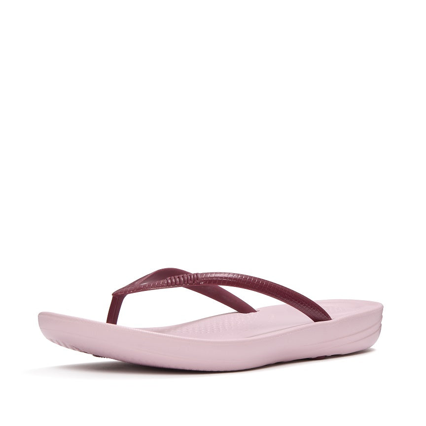 FITFLOP IQUSHION ERGONOMIC FLIP-FLOPS E54-E77 DARK MERLOT/DUSK LILAC