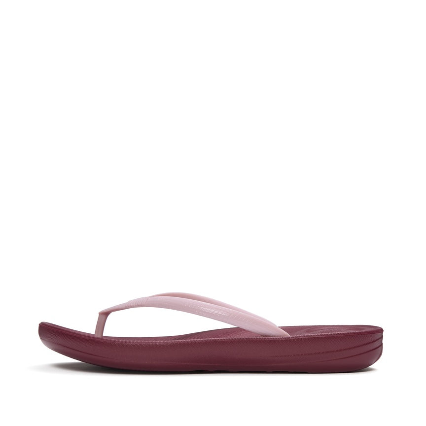 FITFLOP IQUSHION ERGONOMIC FLIP-FLOPS E54-E66 DUSK LILAC/DARK MERLOT