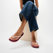 FITFLOP IQUSHION ERGONOMIC FLIP-FLOPS E54-E66 DUSK LILAC/DARK MERLOT