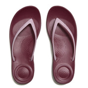 FITFLOP IQUSHION ERGONOMIC FLIP-FLOPS E54-E66 DUSK LILAC/DARK MERLOT