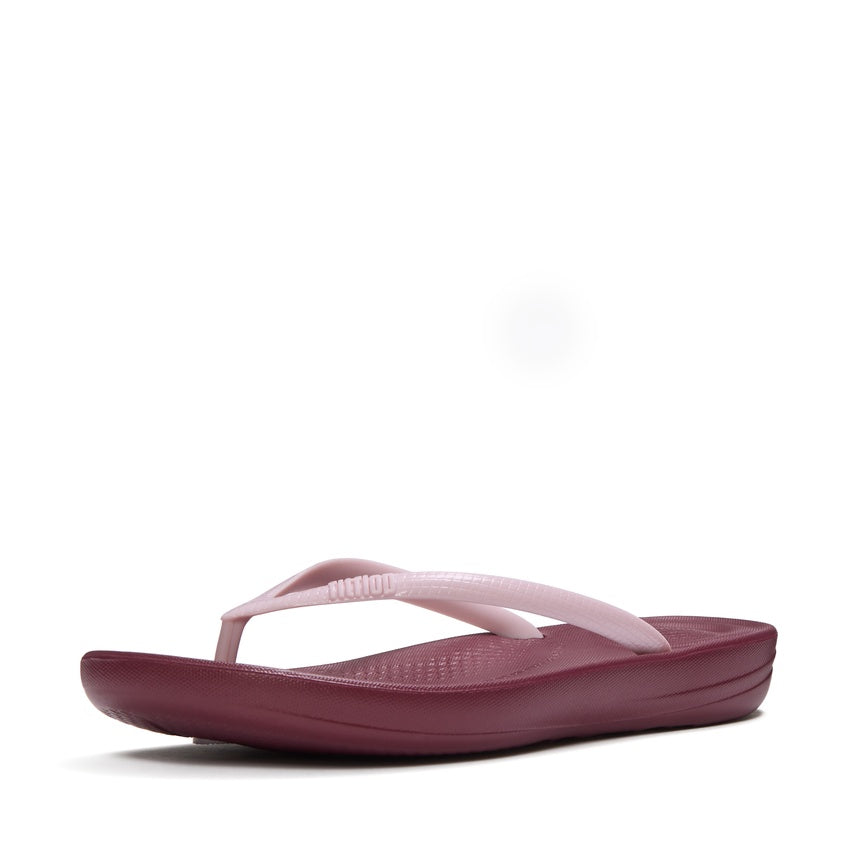 FITFLOP IQUSHION ERGONOMIC FLIP-FLOPS E54-E66 DUSK LILAC/DARK MERLOT