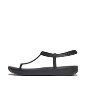FITFLOP iQUSHION SPLASH T-STRAP SANDALS JD8-090 ALL BLACK