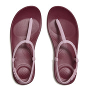FITFLOP iQUSHION SPLASH T-STRAP SANDALS JD8-E66 DUSK LILAC/DARK MERLOT