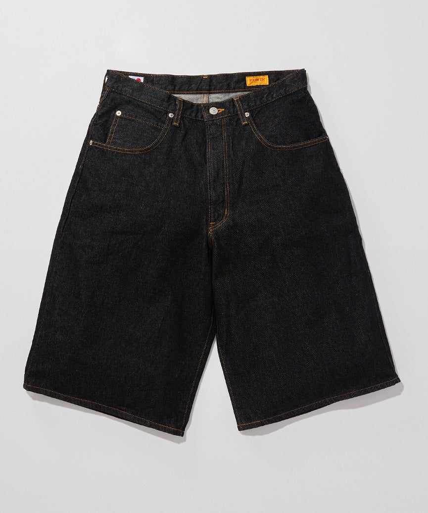 EDWIN ESP YELLOW TAB HAKAMA SHORTS KSB12-9001 BLACK OW