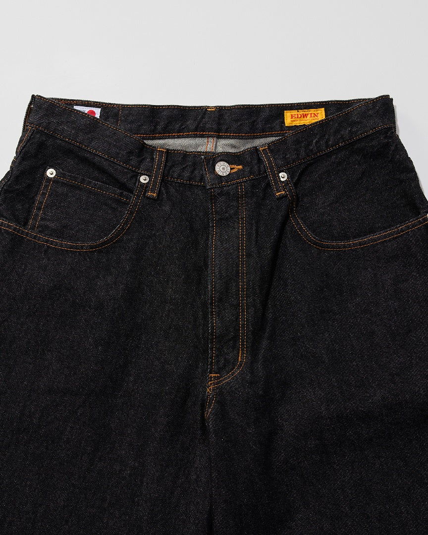 EDWIN ESP YELLOW TAB HAKAMA SHORTS KSB12-9001 BLACK OW