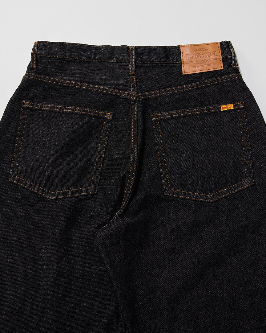 EDWIN ESP YELLOW TAB HAKAMA SHORTS KSB12-9001 BLACK OW