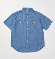 EDWIN S/S WORK SHIRT KST065-00 OW CHAMBRAY