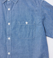 EDWIN S/S WORK SHIRT KST065-00 OW CHAMBRAY