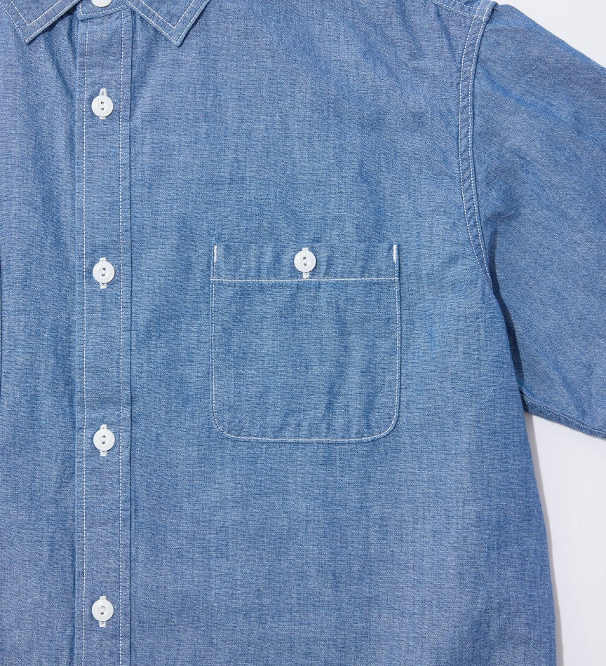 EDWIN S/S WORK SHIRT KST065-00 OW CHAMBRAY
