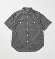 EDWIN S/S WORK SHIRT KST065-01 BLACK CHAMBRAY
