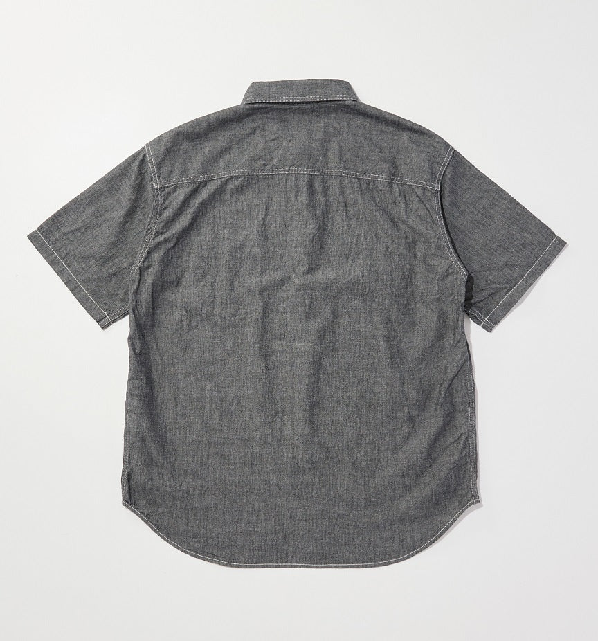 EDWIN S/S WORK SHIRT KST065-01 BLACK CHAMBRAY