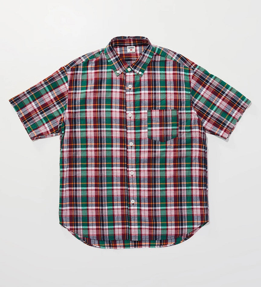 EDWIN BD SHIRT S/S KST066-220 GREEN