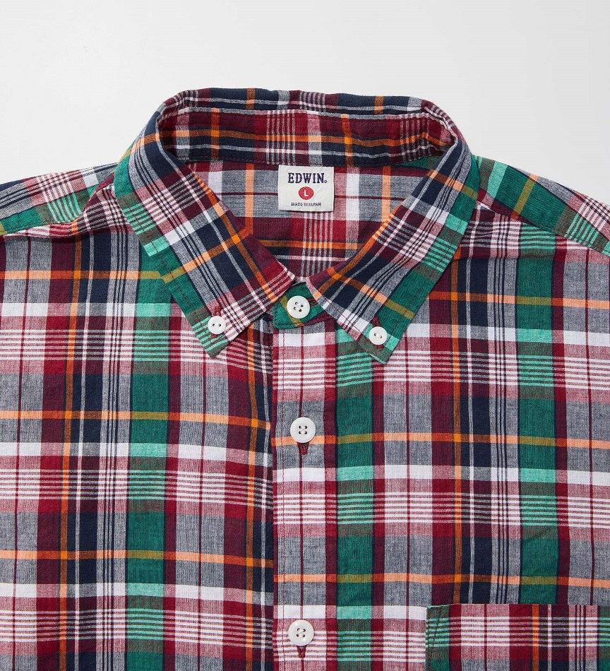 EDWIN BD SHIRT S/S KST066-220 GREEN