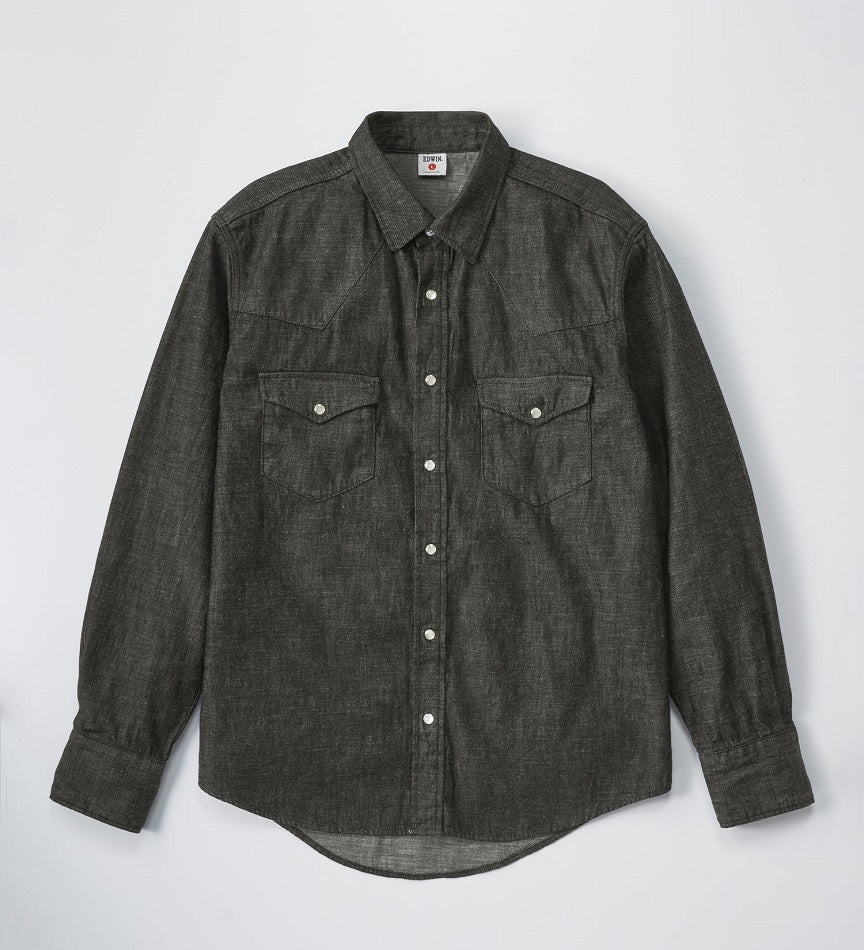 EDWIN WESTEN SHIRT KST069-01 BlackOW
