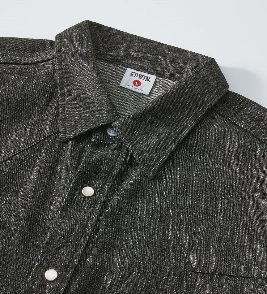 EDWIN WESTEN SHIRT KST069-01 BlackOW