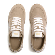 FITFLOP RETRO-Q FF FABRIC/SUEDE SNEAKERS A5P-E08 CAPPUCCINO/CREAM