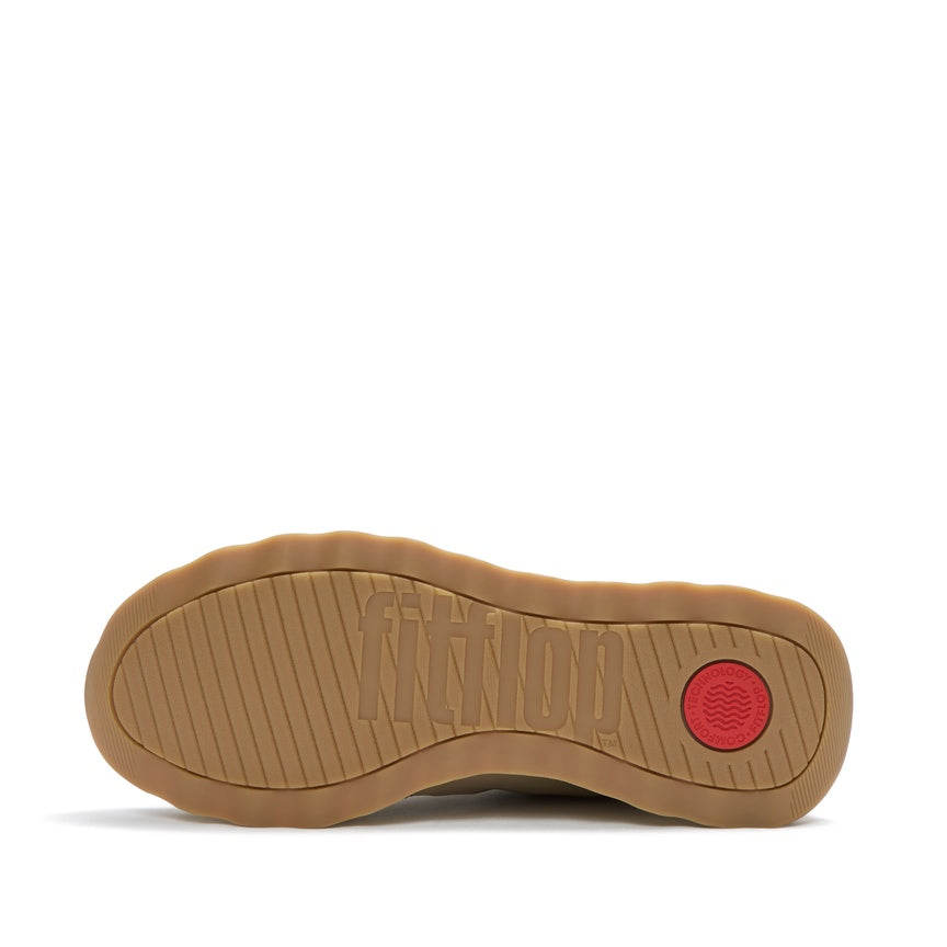 FITFLOP RETRO-Q FF FABRIC/SUEDE SNEAKERS A5P-E08 CAPPUCCINO/CREAM