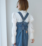 SOMETHING 2WAY SALOPETTE SKIRT SA1602-94 LIGHT BLUE