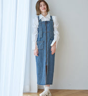 SOMETHING 2WAY SALOPETTE SKIRT SA1602-94 LIGHT BLUE