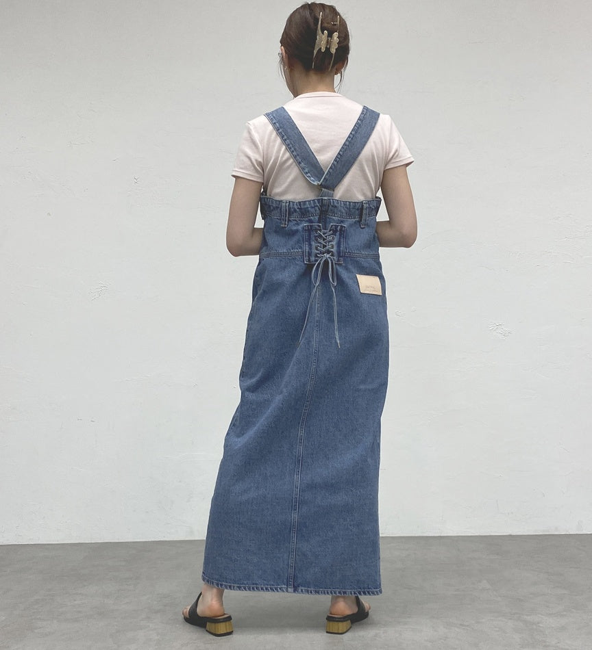 SOMETHING 2WAY SALOPETTE SKIRT SA1602-94 LIGHT BLUE