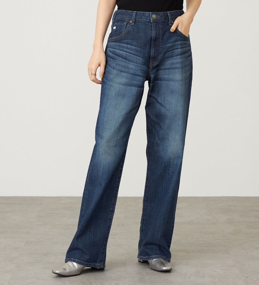 SOMETHING JEANS SEA54-26 ELSA LOOSE STRAIGHT DARK BLUE