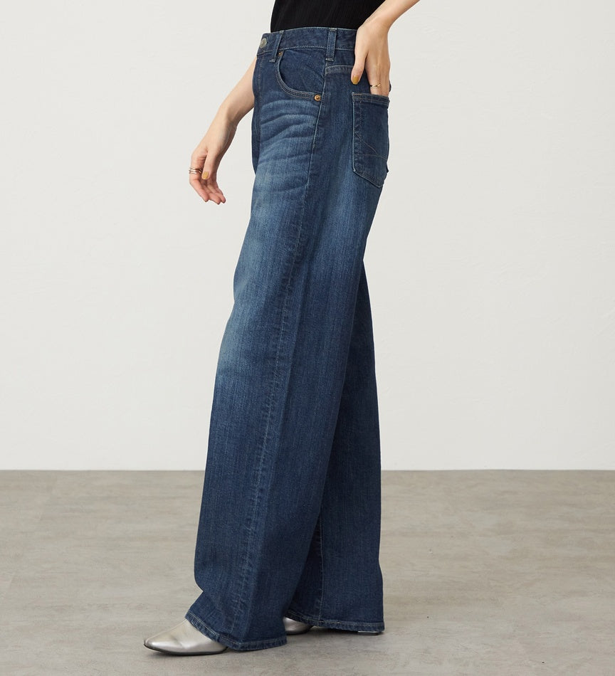 SOMETHING JEANS SEA54-26 ELSA LOOSE STRAIGHT DARK BLUE