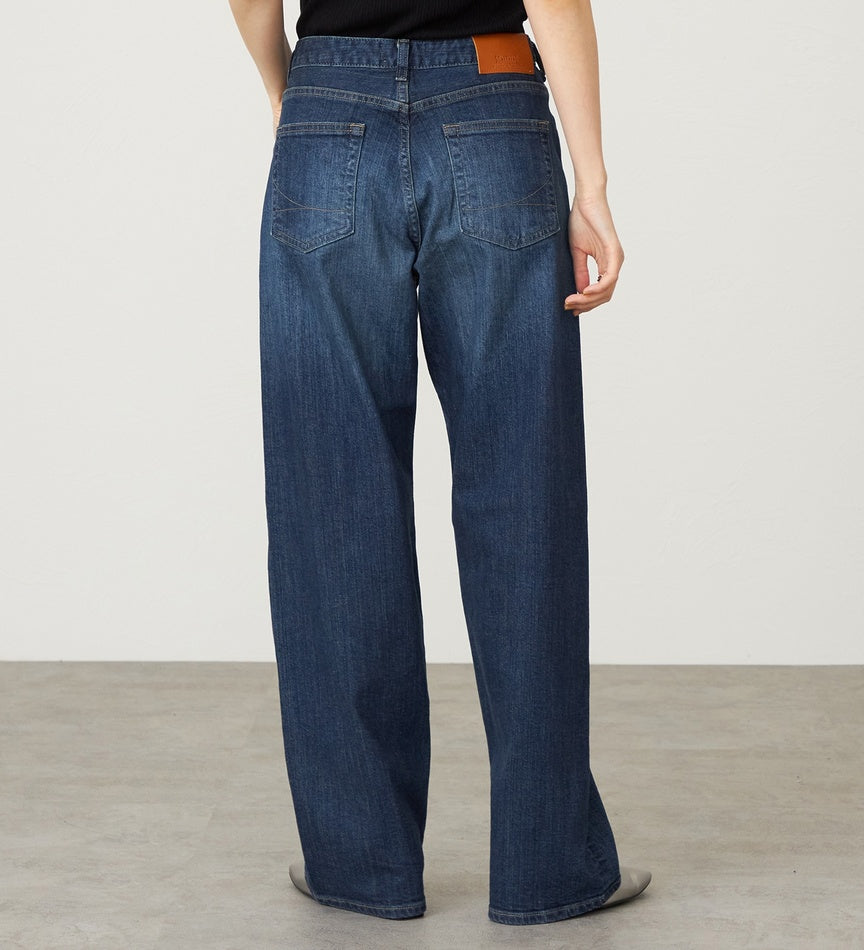 SOMETHING JEANS SEA54-26 ELSA LOOSE STRAIGHT DARK BLUE