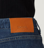 SOMETHING JEANS SEA54-26 ELSA LOOSE STRAIGHT DARK BLUE