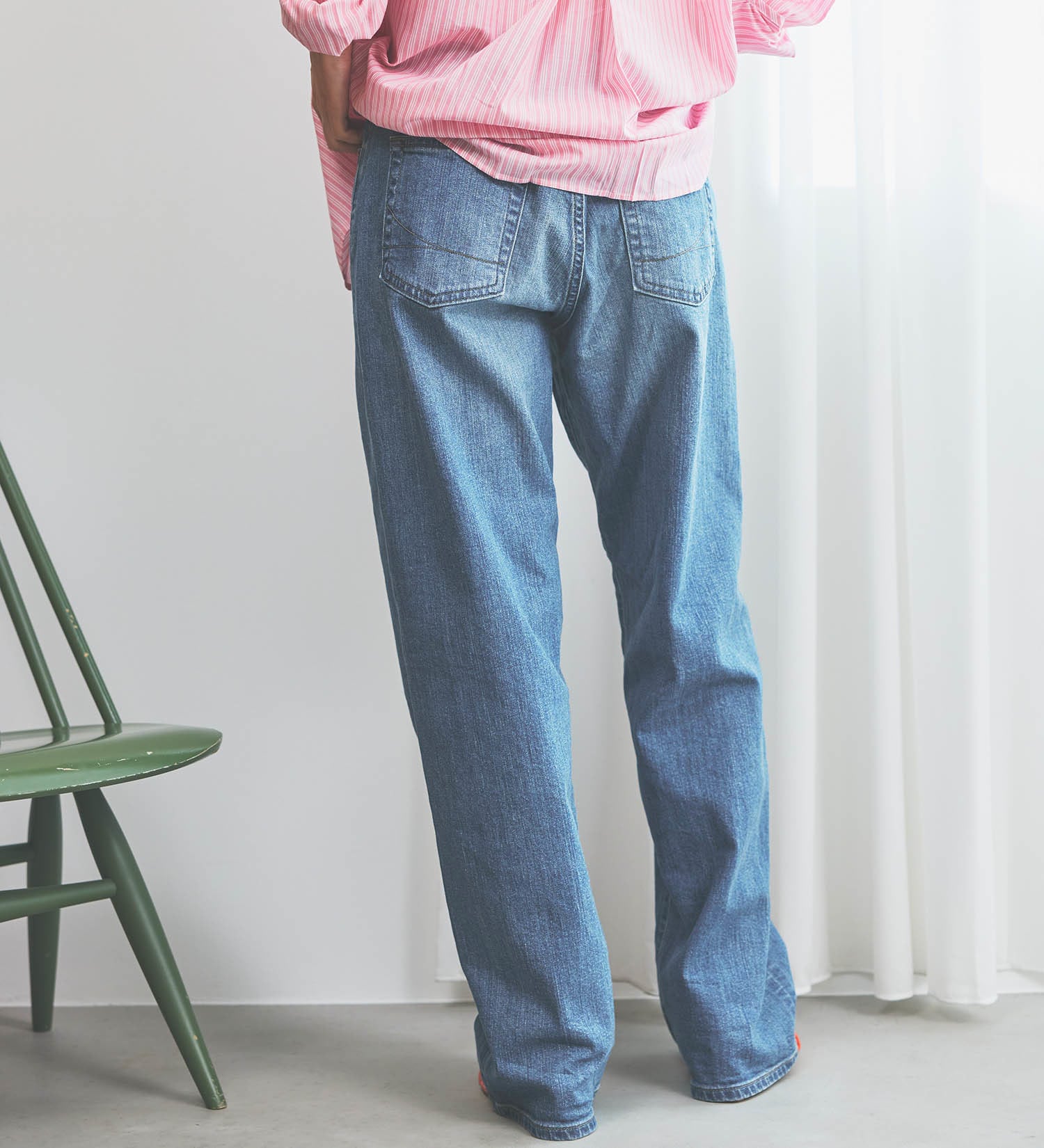 SOMETHING JEANS SEA54-50 ELSA LOOSE  STRAIGHT LIGHT OLD STONE WASH