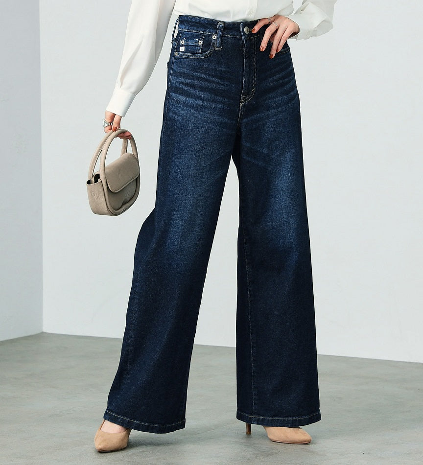 SOMETHING JEANS LISA WIDE SEA58-126 USED DARK BLUE